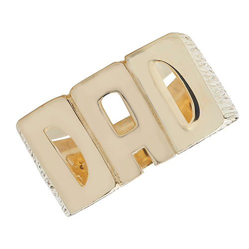 9K Yellow Gold Men's Bark Sides Dad Ring | Charmé