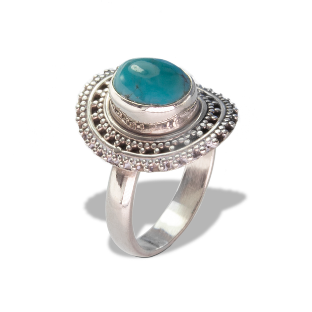 Turquoise Ring in Sterl.Silver 2.97ct