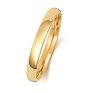 9K Yellow Gold Wedding Ring Slight Court 2.5 Mm