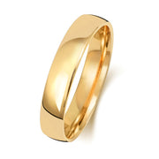 9K Yellow Gold Wedding Ring Slight Court 4mm