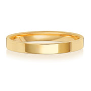 9K Yellow Gold Wedding Ring Flat Court 2.5mm