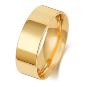 9K Yellow Gold Wedding Ring Flat Court 7mm