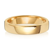 9K Yellow Gold Wedding Ring Soft Court 4mm
