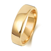 9K Yellow Gold Wedding Ring Soft Court 5mm