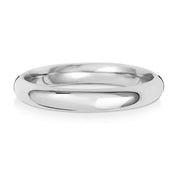 9K White Gold Wedding Ring Trad Court 3mm | Charmé