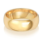 9K Yellow Gold Wedding Ring Trad Court 7mm