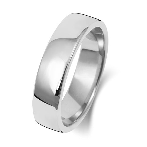 Platinum Wedding Ring Soft Court 5mm