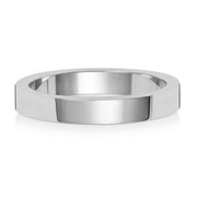 Platinum Wedding Ring Flat 3mm