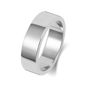 Platinum Wedding Ring Flat 6mm