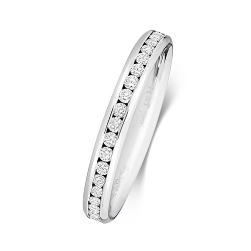 G SI1 Diamond Platinum Wedding Band