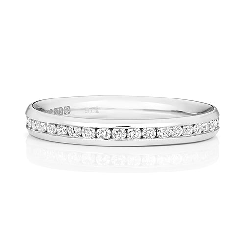 G SI1 Diamond Platinum Wedding Band