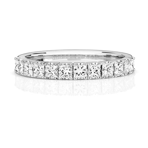 Platinum Diamond Half Eternity Ring Ring Pt 4 Claw Pc G VS