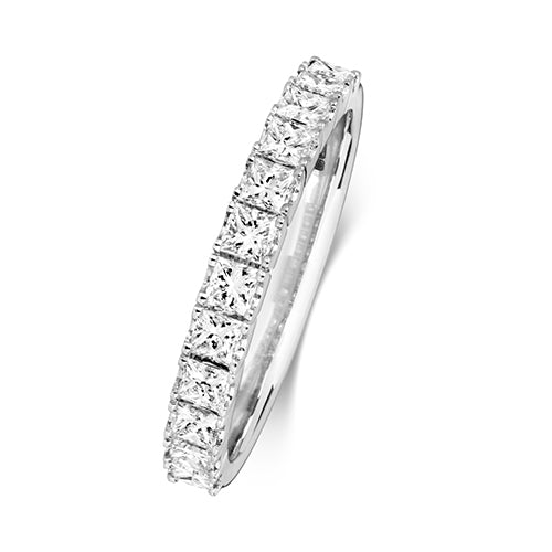 Platinum Diamond Half Eternity Ring Ring Pt 4 Claw Pc G VS