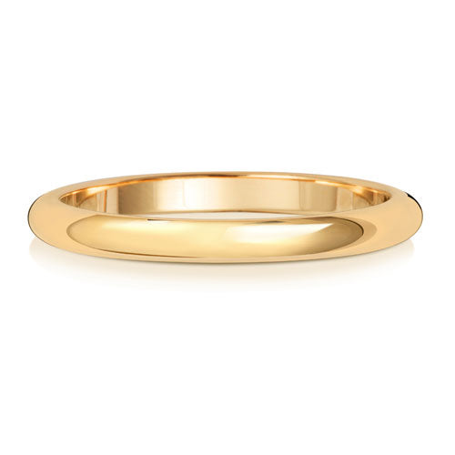 18K Yellow Gold Wedding Ring D Shape 2mm | Charmé