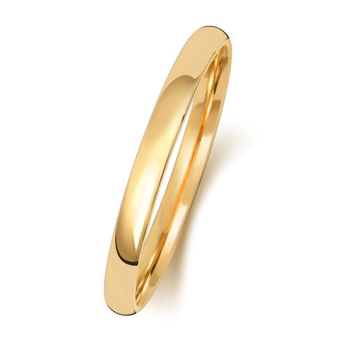 18K Yellow Gold Wedding Ring Slight Court 2mm