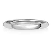 18K White Gold Wedding Ring Slight Court 2mm