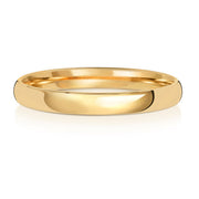 18K Yellow Gold Wedding Ring Slight Court 2.5mm