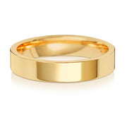 18K Yellow Gold Wedding Ring Flat Court 4mm | Charmé