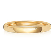 18K Yellow Gold Wedding Ring Soft Court 2mm