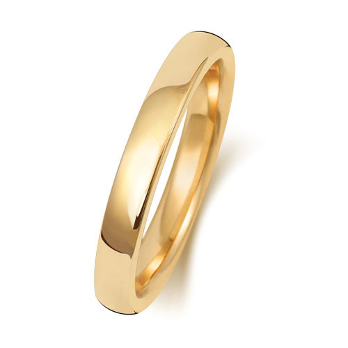18K Yellow Gold Wedding Ring Soft Court 2.5mm