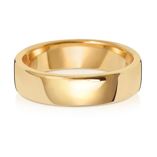 18K Yellow Gold Wedding Ring Soft Court 5mm