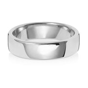 18K White Gold Wedding Ring Soft Court 5mm | Charmé
