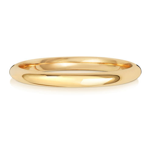18K Yellow Gold Wedding Ring Trad Court 2mm