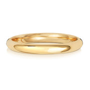 18K Yellow Gold Wedding Ring Trad Court 2.5mm