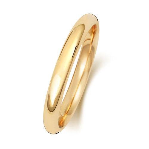 18K Yellow Gold Wedding Ring Trad Court 2.5mm