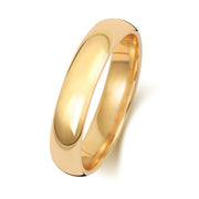 18K Yellow Gold Wedding Ring Trad Court 4mm