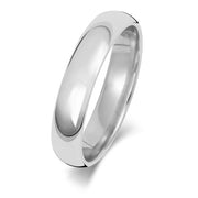 18K White Gold Wedding Ring Trad Court 4mm | Charmé