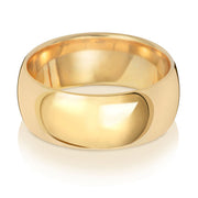 18K Yellow Gold Wedding Ring Trad Court 8mm