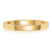 18K Yellow Gold Wedding Ring Flat 2mm