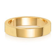18K Yellow Gold Wedding Ring Flat 4mm