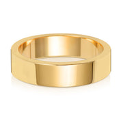 18K Yellow Gold Wedding Ring Flat 5mm