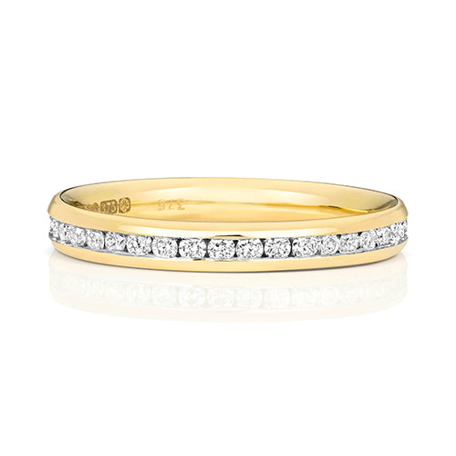 18K Gold Diamond Eternity Wedding Band