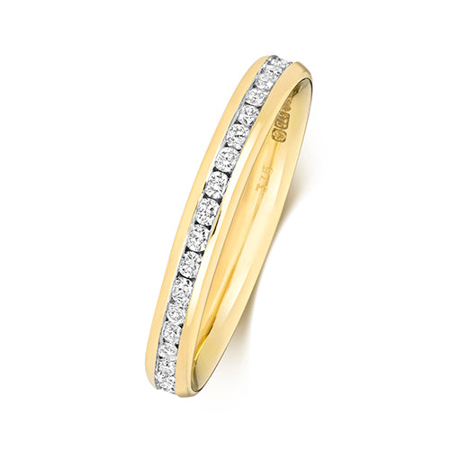18K Gold Diamond Eternity Wedding Band | Charmé