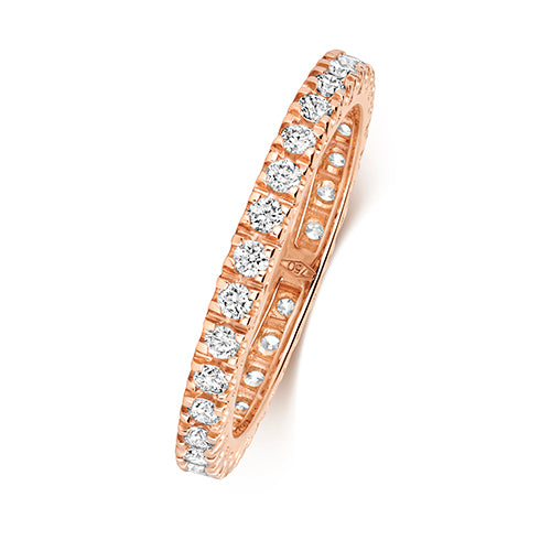 18K Gold Diamond Eternity Wedding Band | Charmé