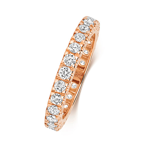 18K Gold Diamond Eternity Wedding Band