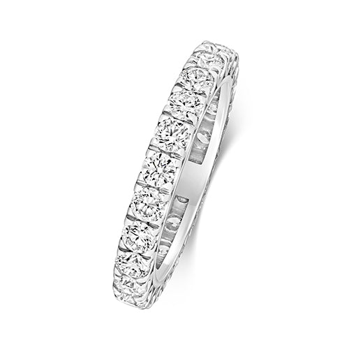 18K Gold Diamond Eternity Wedding Band