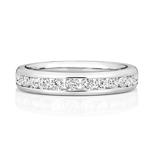 18K Gold Diamond Eternity Wedding Band