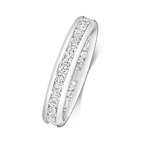 18K Gold Diamond Eternity Wedding Band