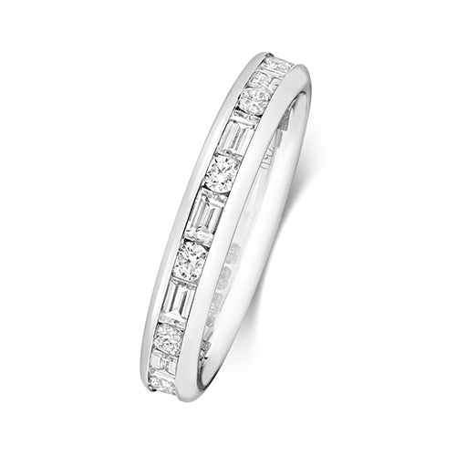 18K Gold Diamond Eternity Wedding Band